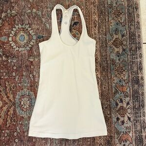 Lululemon Athletica White Fitted Tank Top